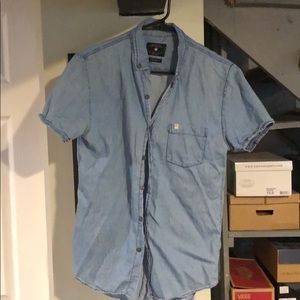 Zara Man short sleeve denim button up